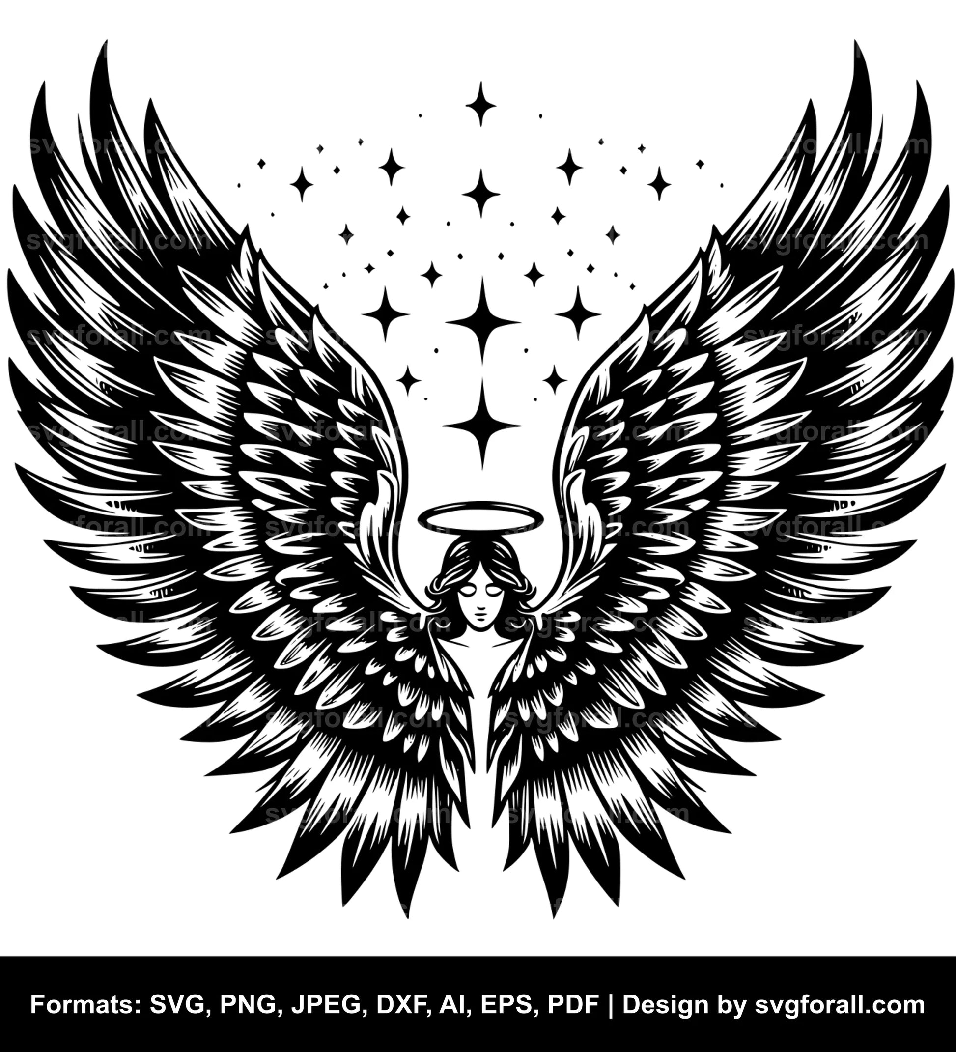 Angel Wings SVG PNG