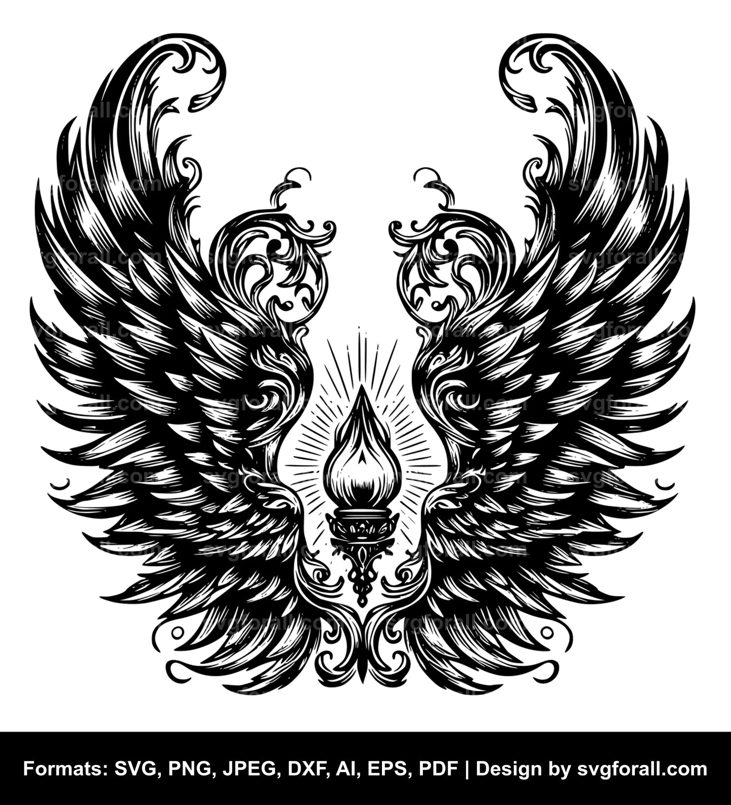 Angel Wings SVG Vector