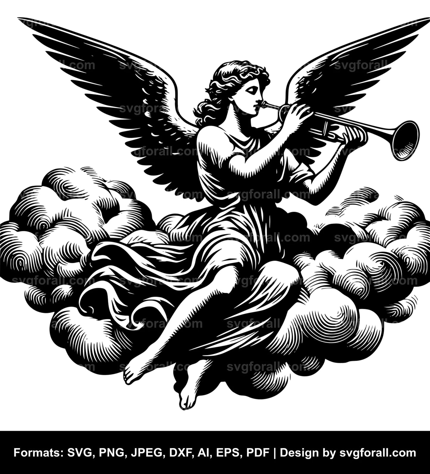 Angel With Trumpet SVG