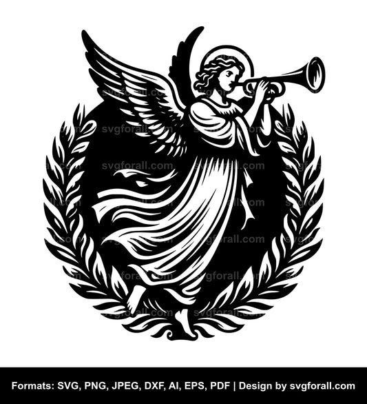 Angel With Trumpet SVG PNG