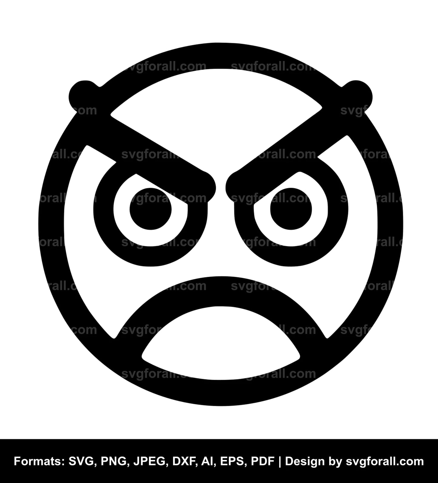 Angry Face SVG