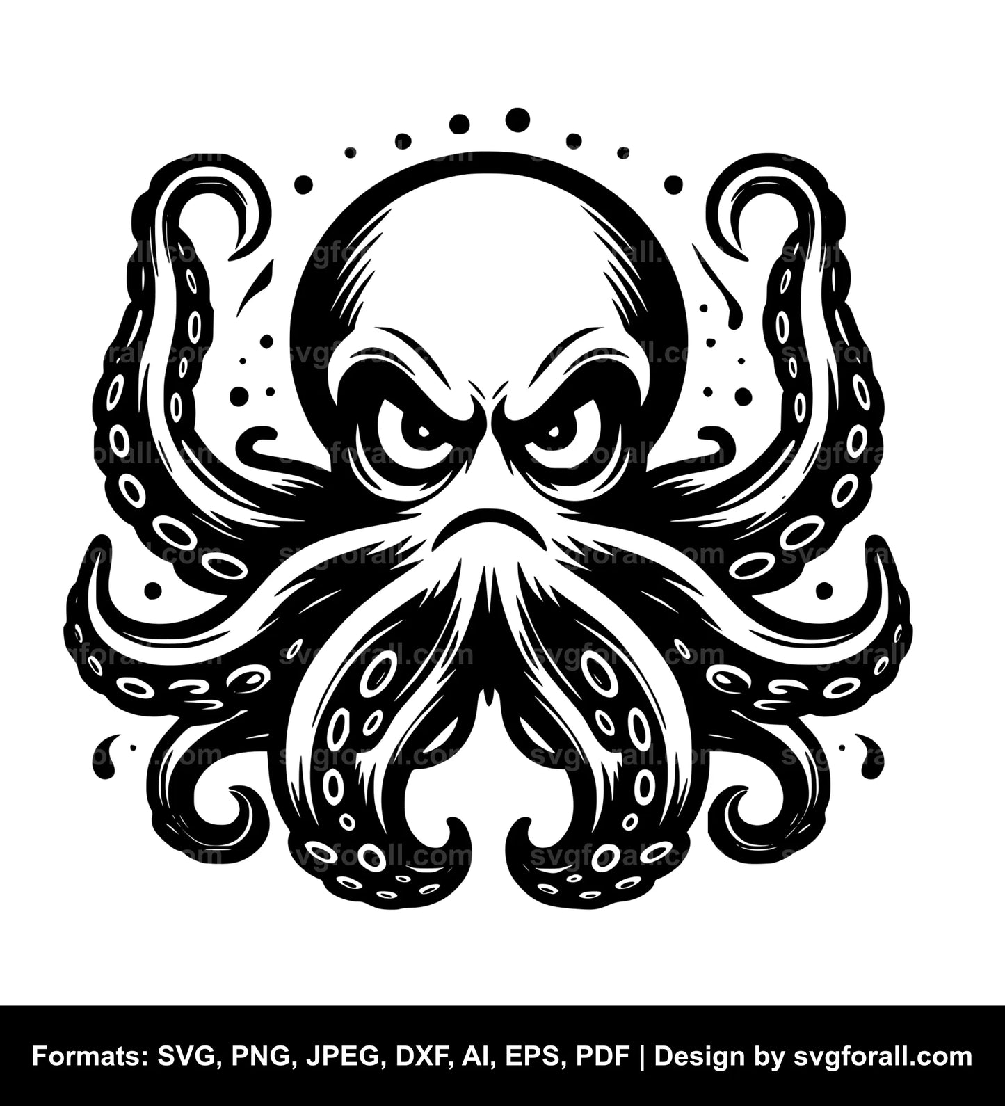 Angry Octopus Cricut SVG