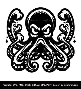 Angry Octopus SVG