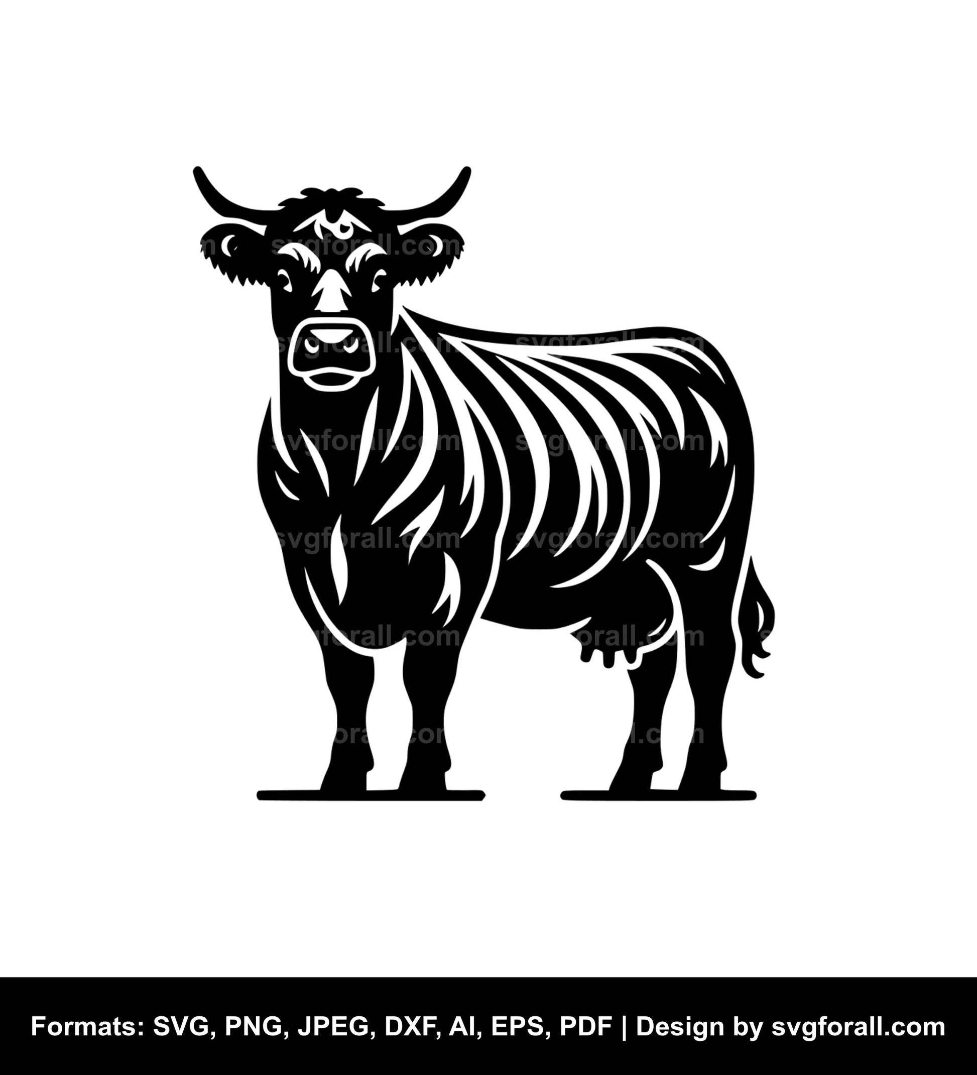 Angus Cow Cricut SVG