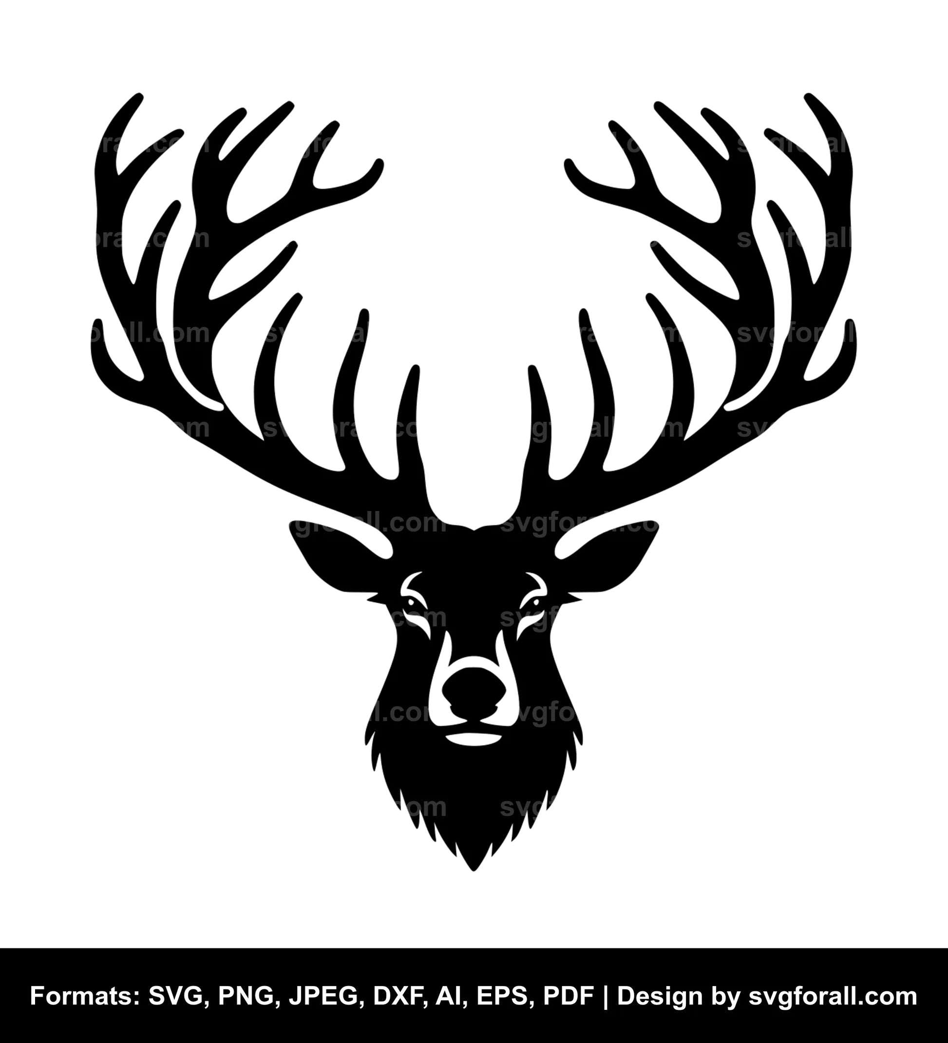 Antler Black SVG