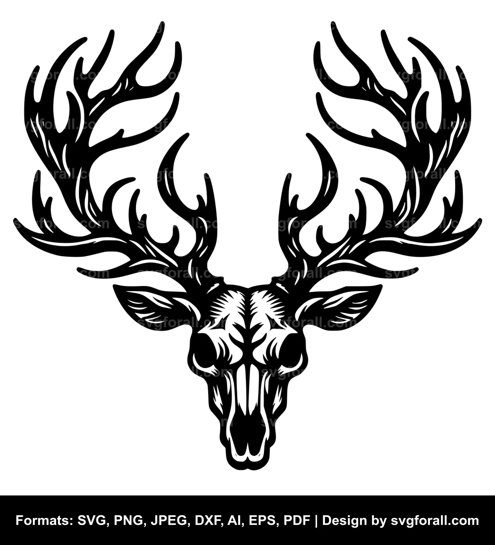 Antlers Black SVG