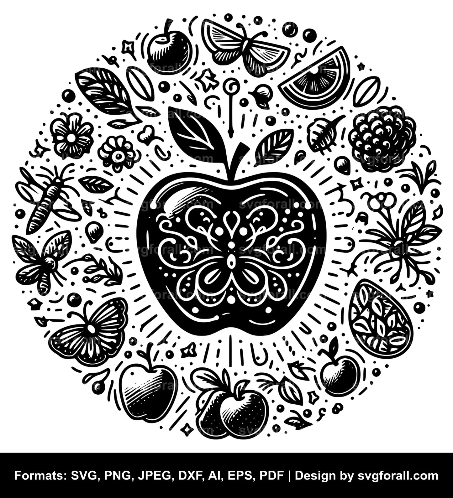 Apple Black SVG