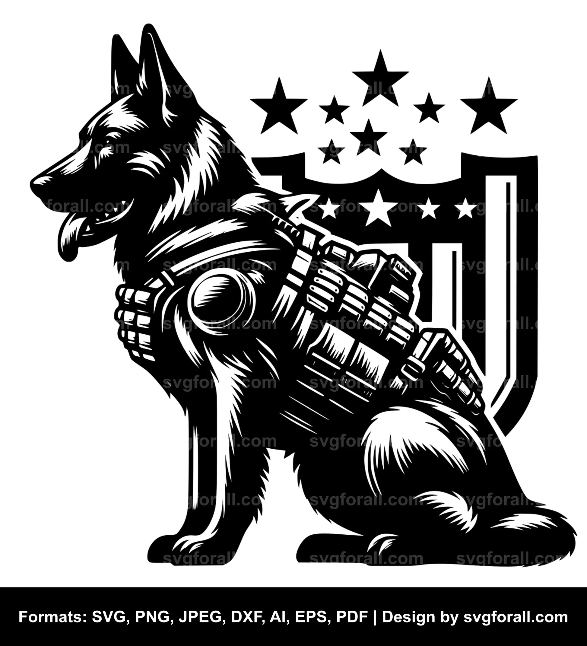 Army Dog SVG File