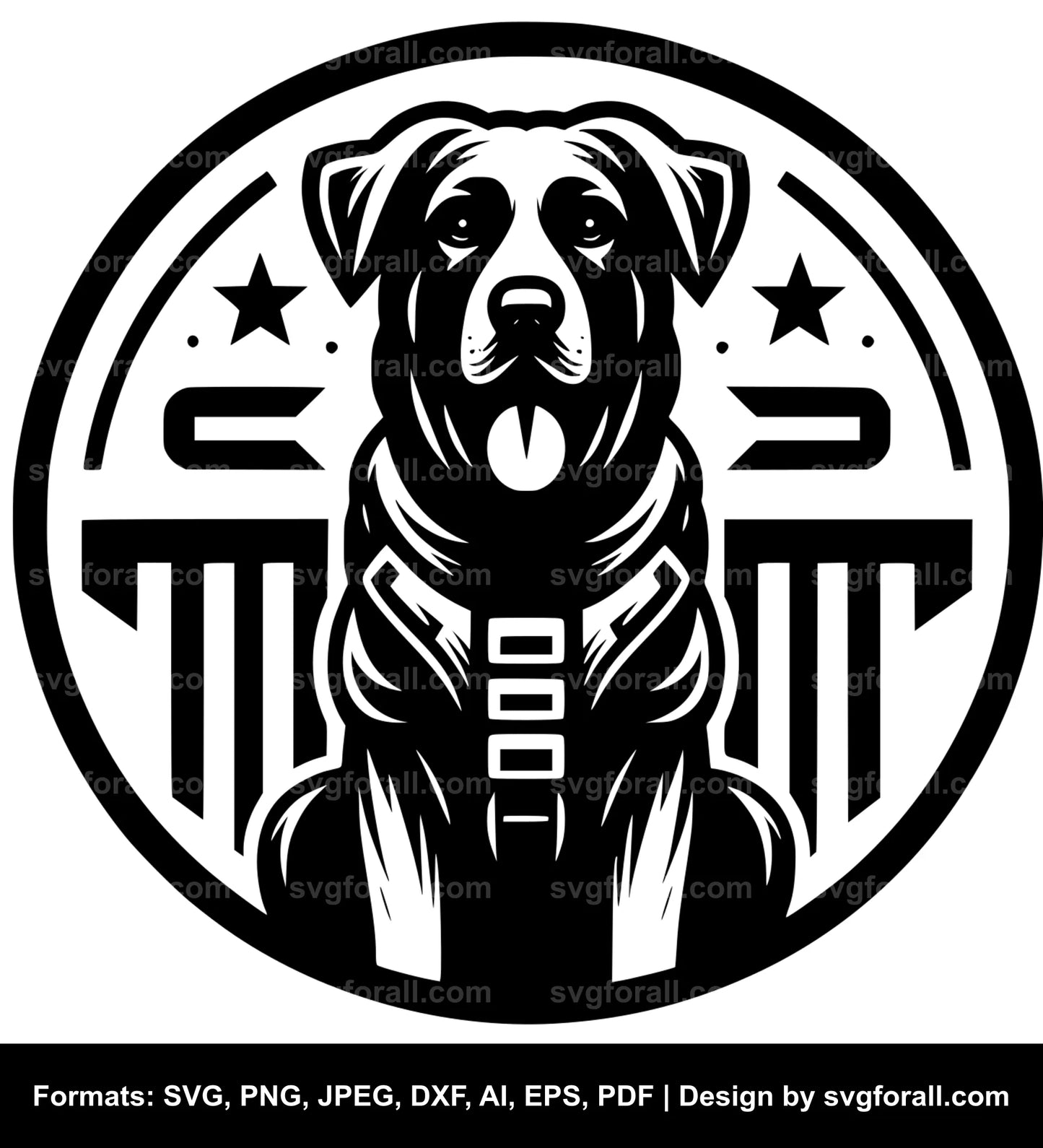 Army Dog SVG PNG