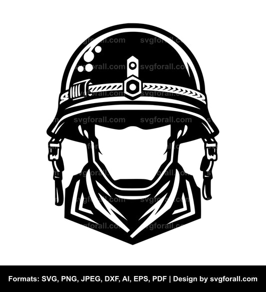 Army Helmet Black SVG