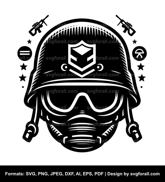 Army Helmet Cricut SVG