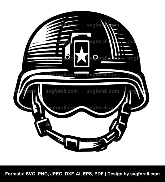 Army Helmet Vector SVG