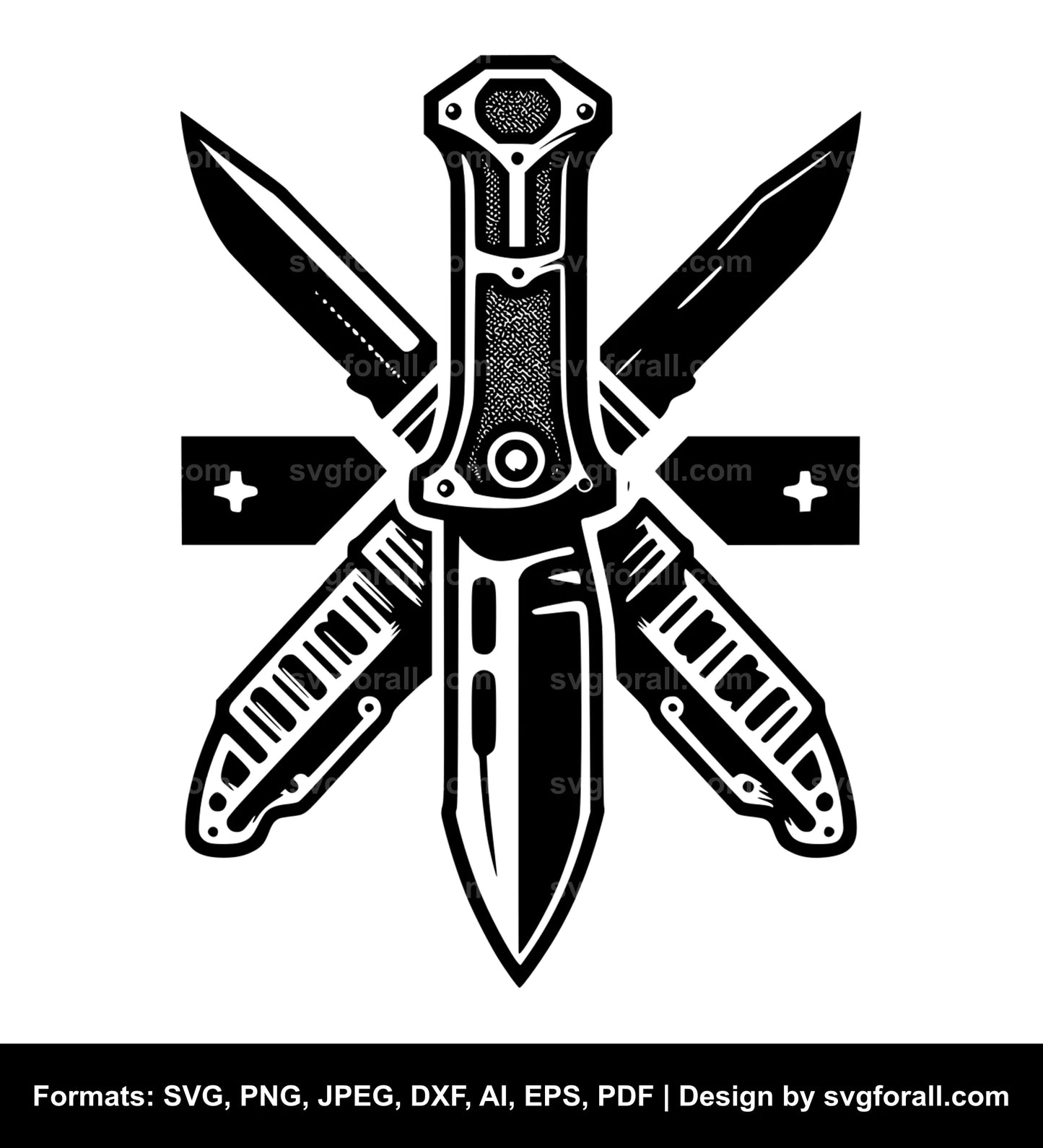 Army Knife Black SVG