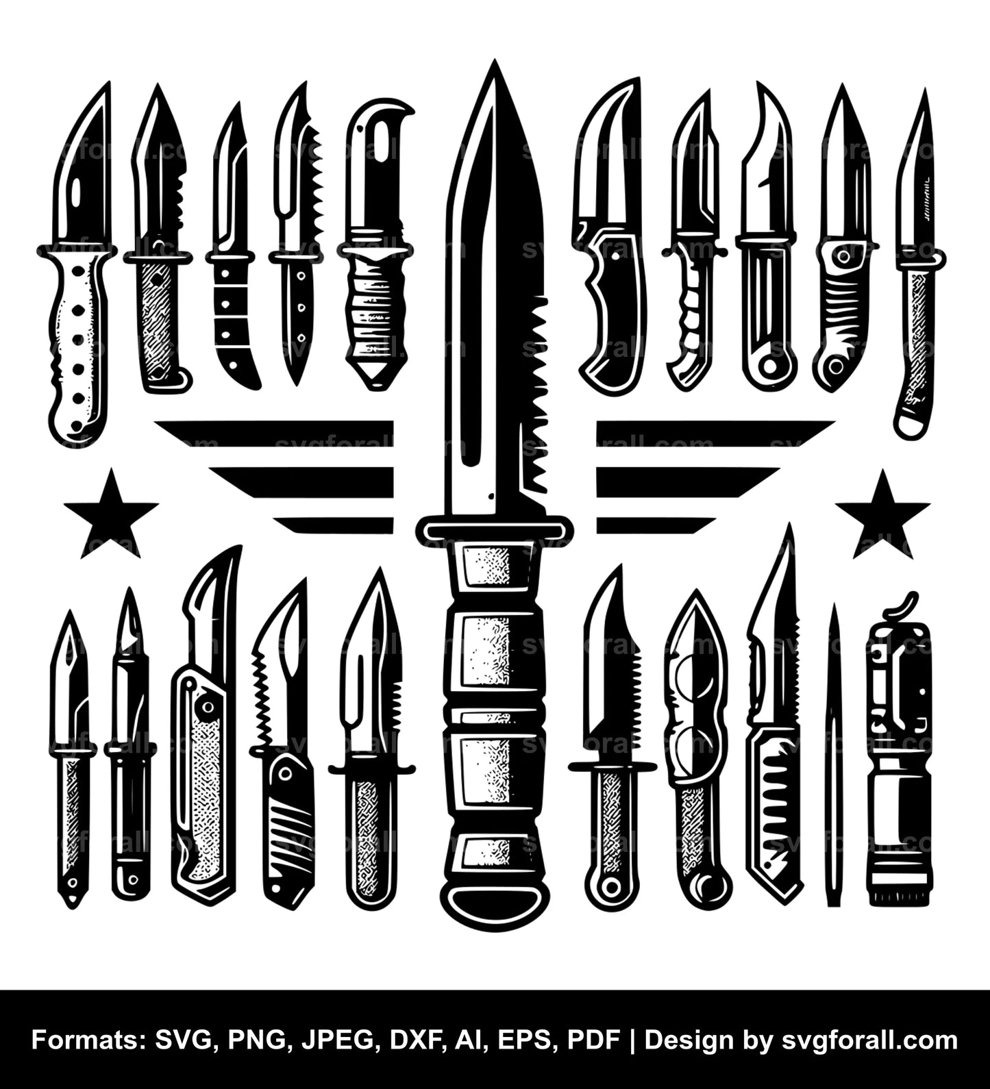 Army Knife SVG PNG