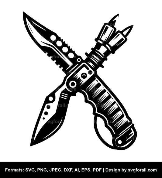 Army Knife SVG Vector