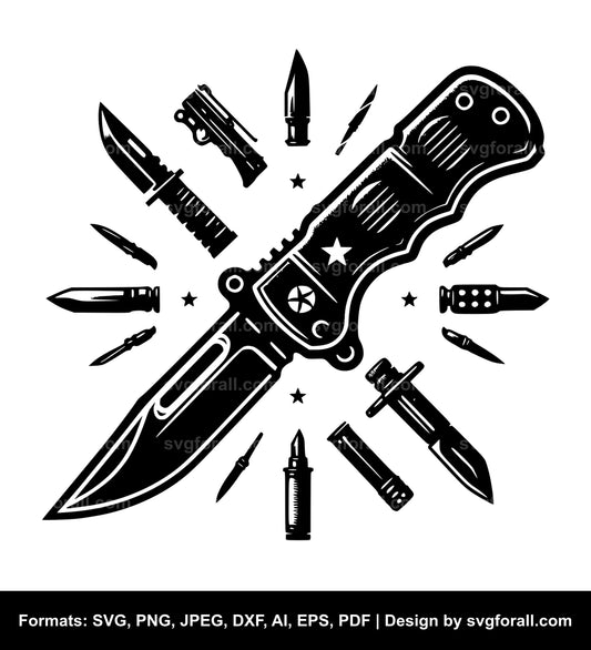 Army Knife Vector SVG