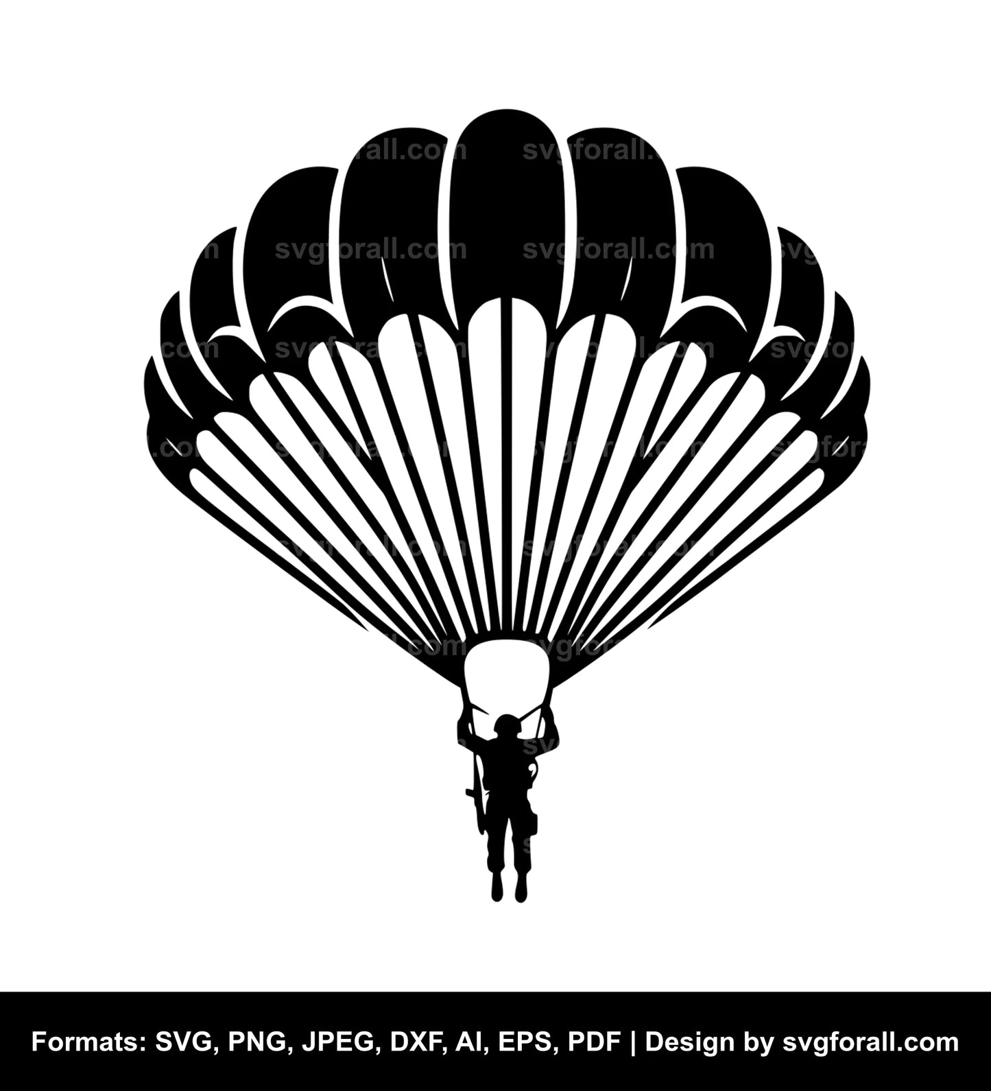 Army Parachute SVG PNG