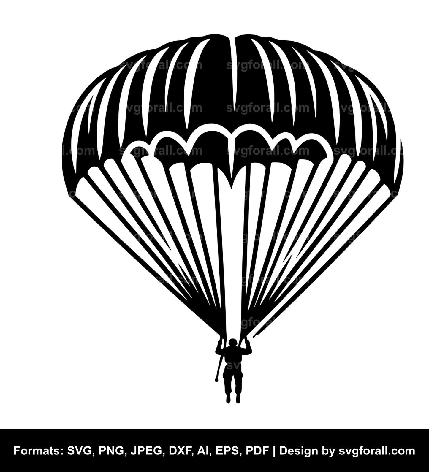 Army Parachute SVG Vector