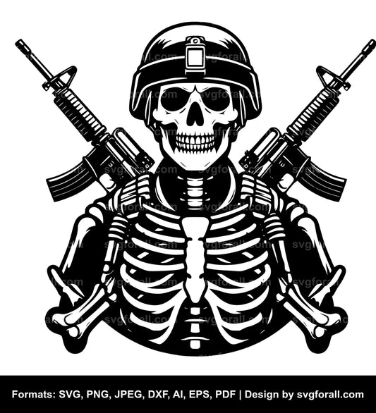 Army Skeleton SVG