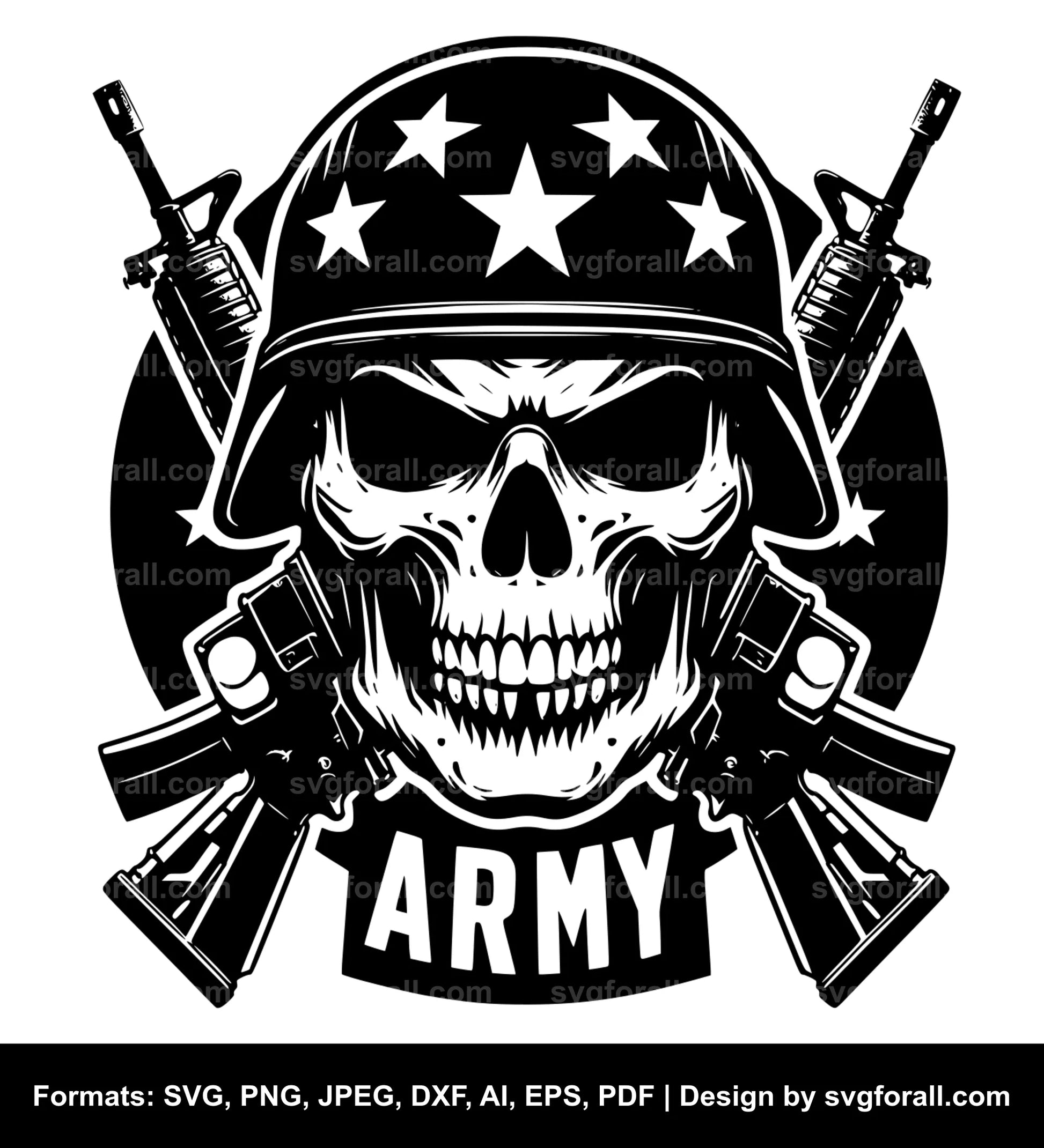 Army Skull SVG File