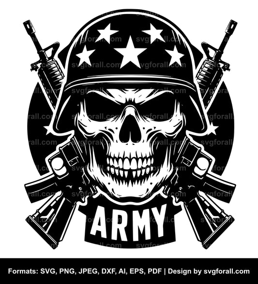 Army Skull SVG File