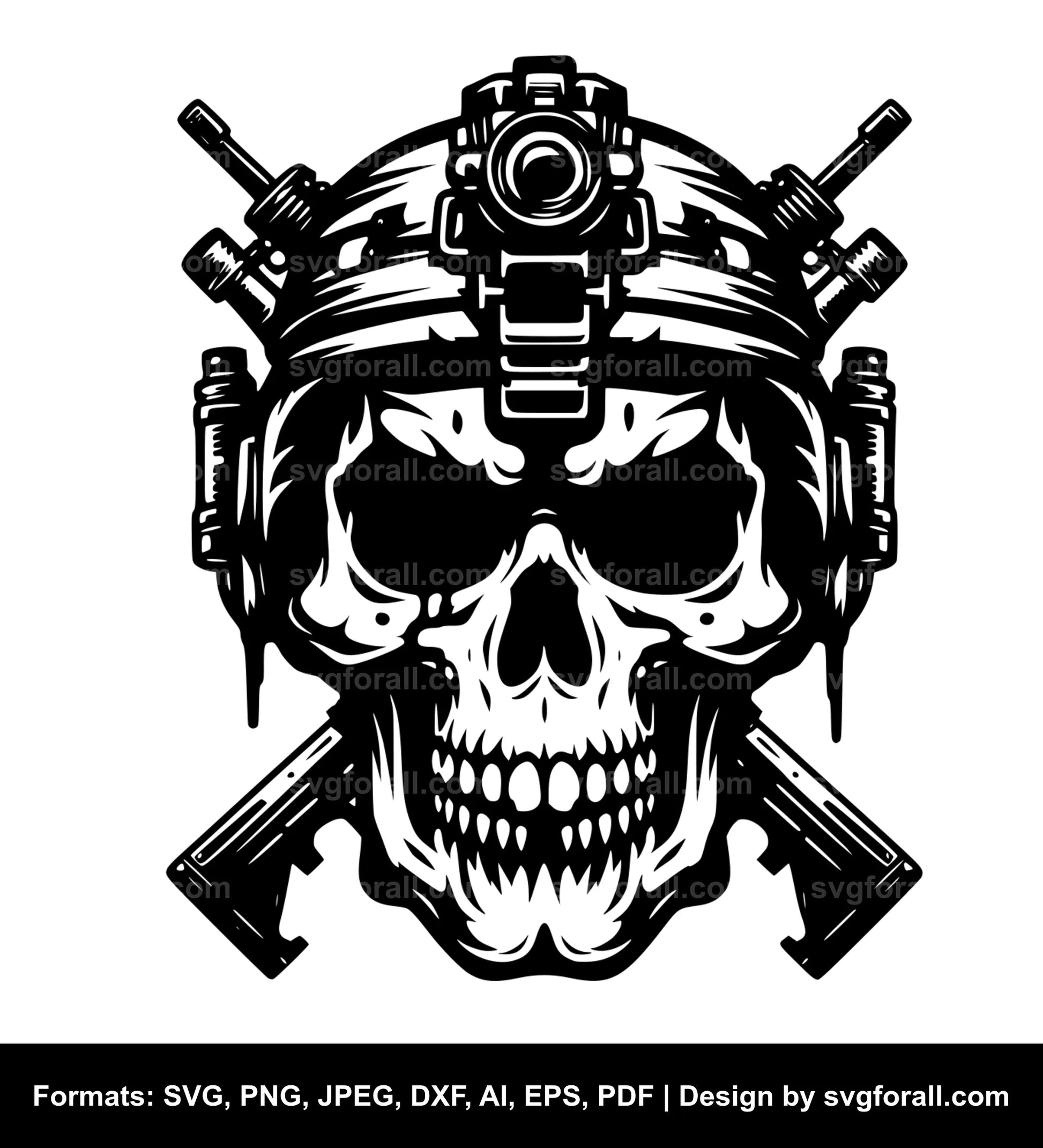 Army Skull SVG Vector