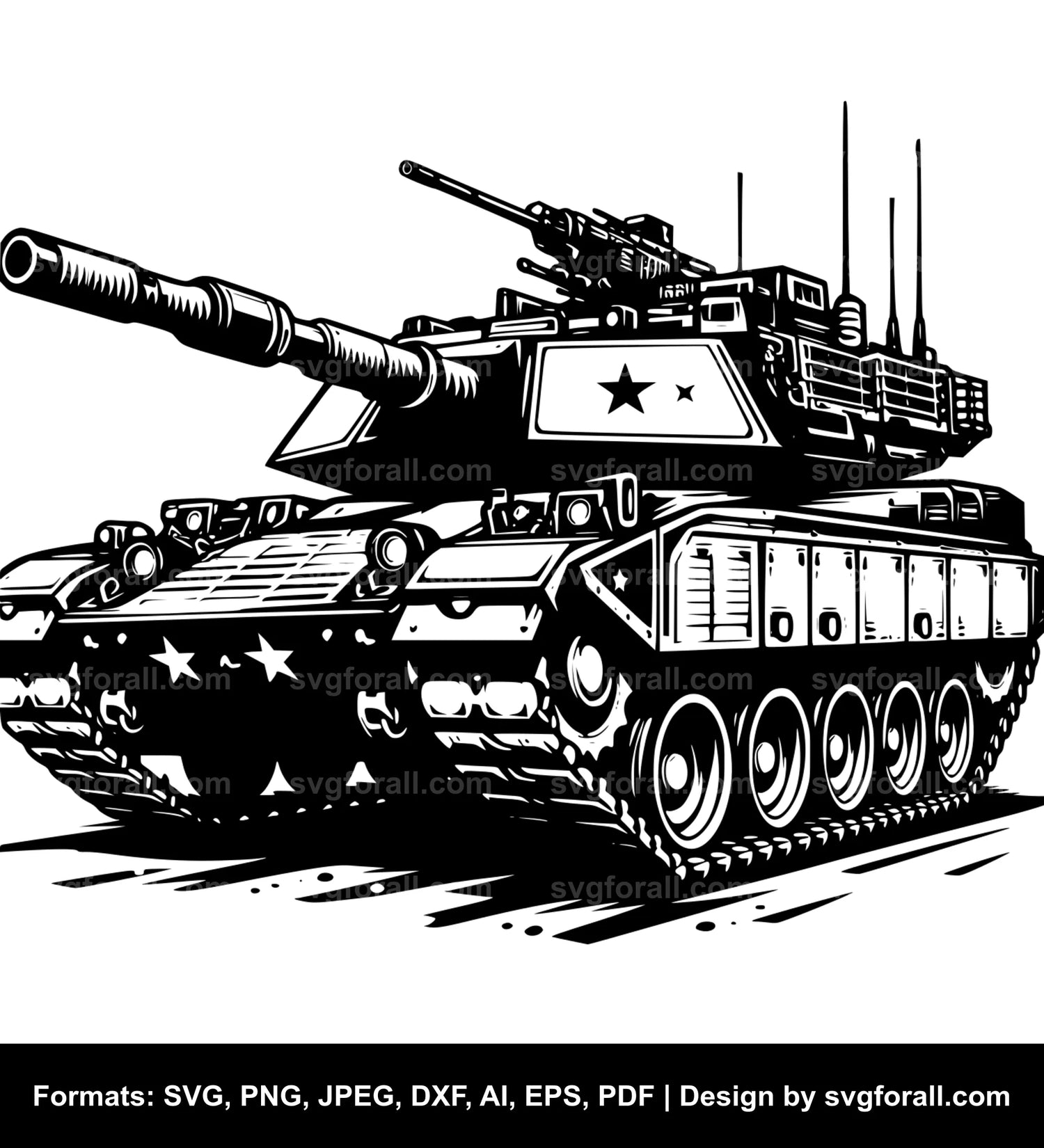 Army Tank SVG Design