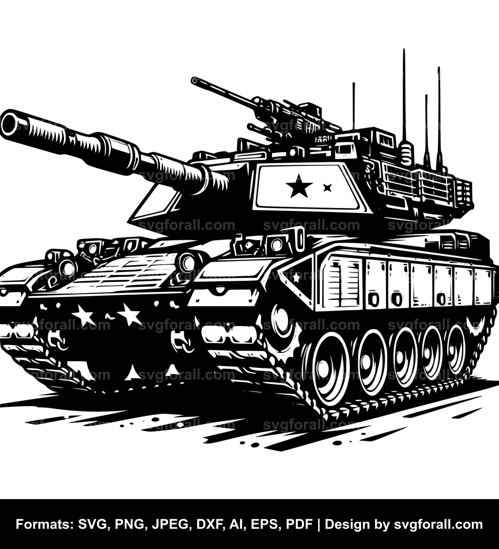 Army Tank SVG Design