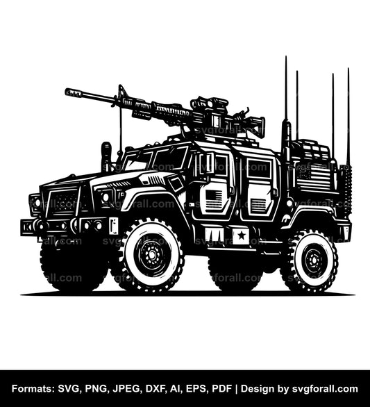 Army Truck Vector SVG