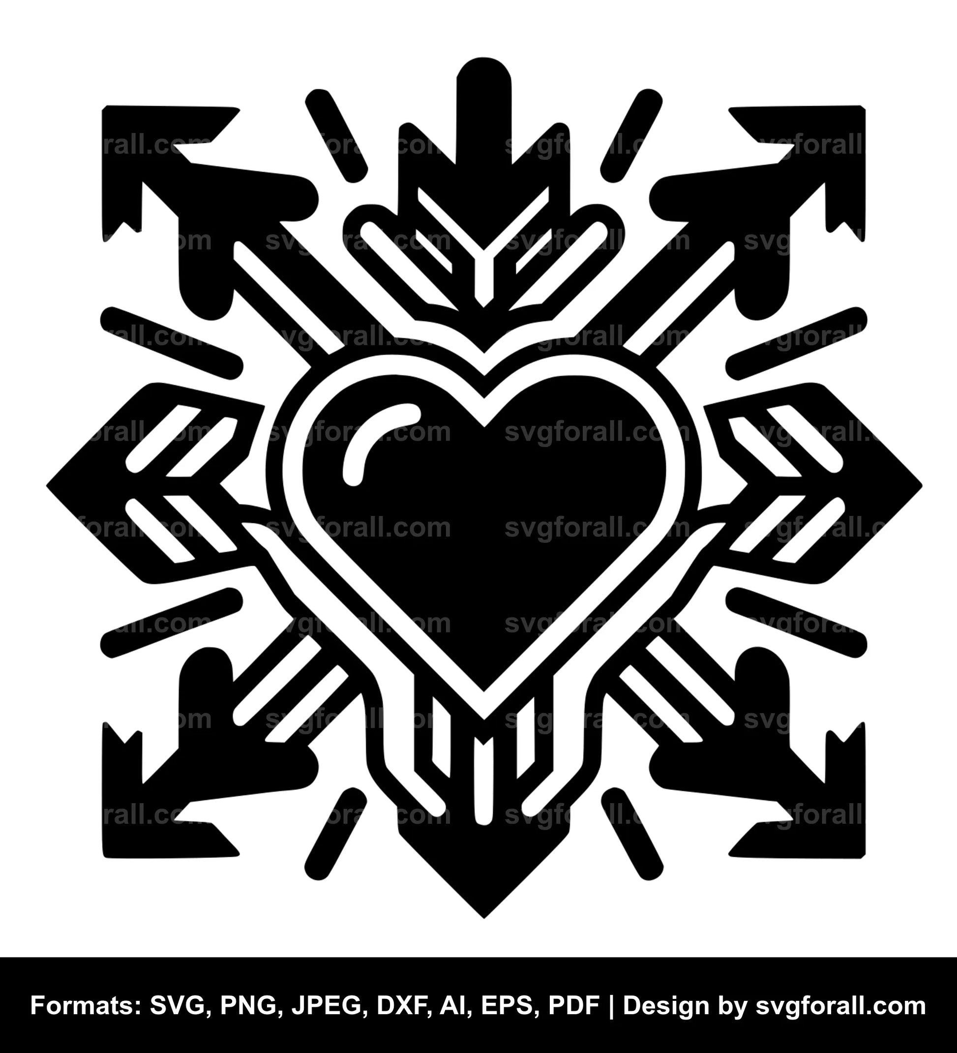 Arrow With Heart Cricut SVG