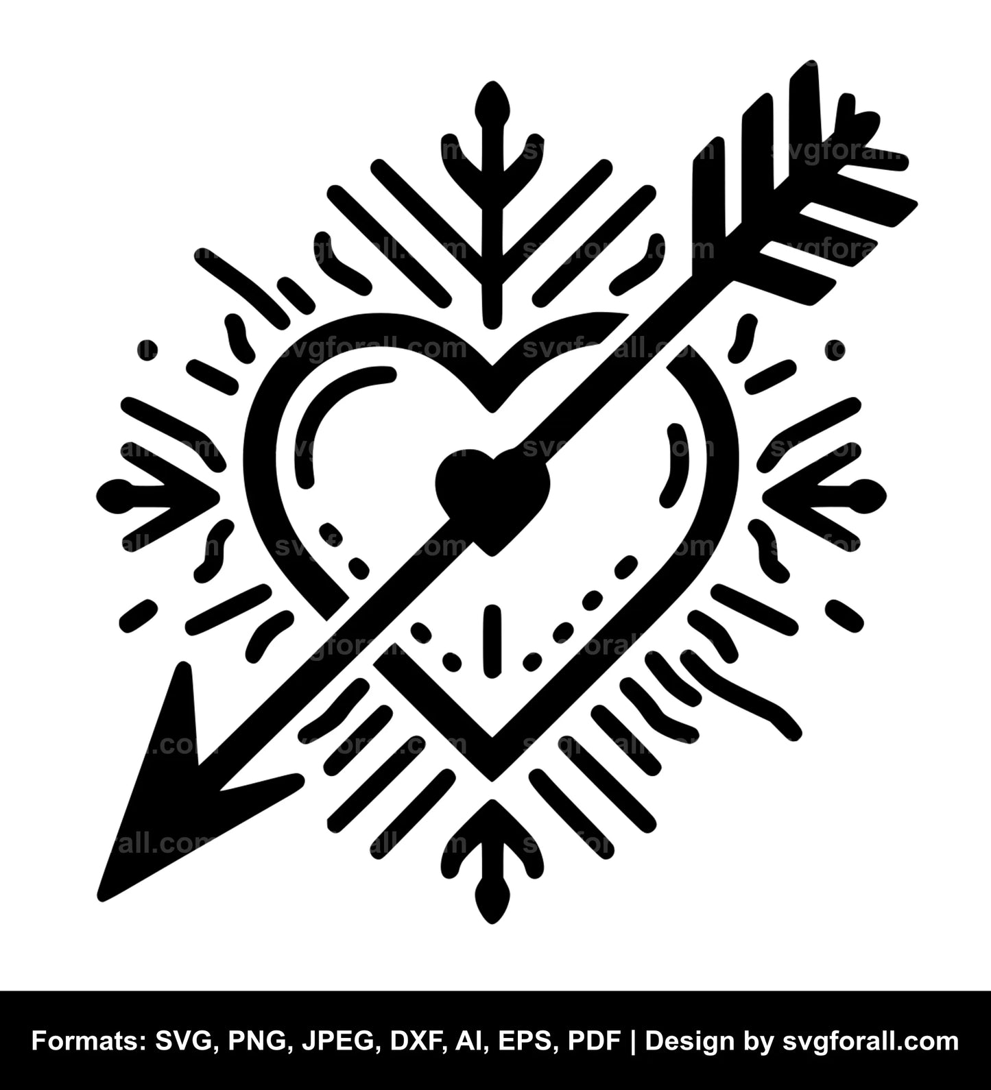 Arrow With Heart Vector SVG