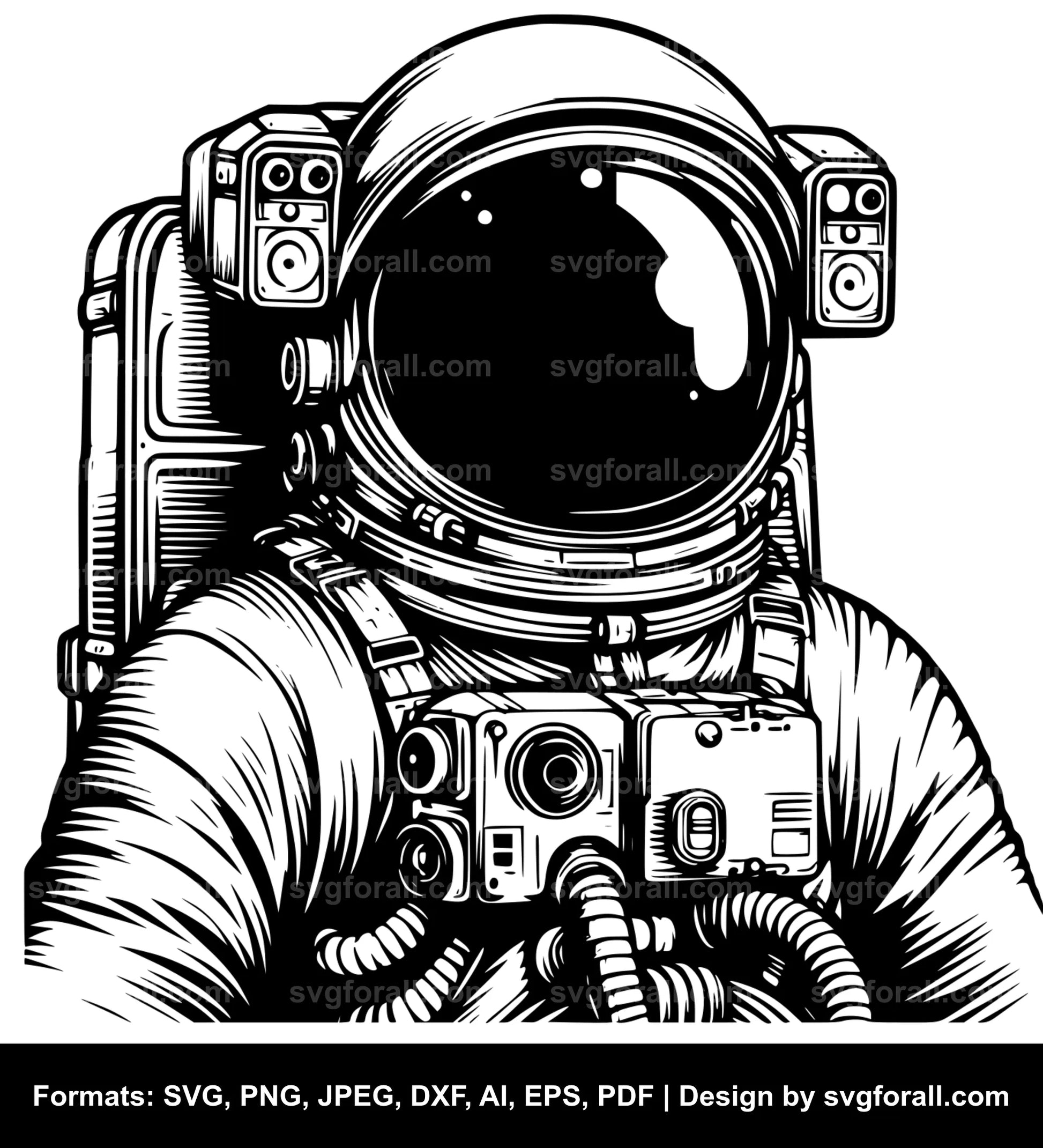 Astronaut Black SVG