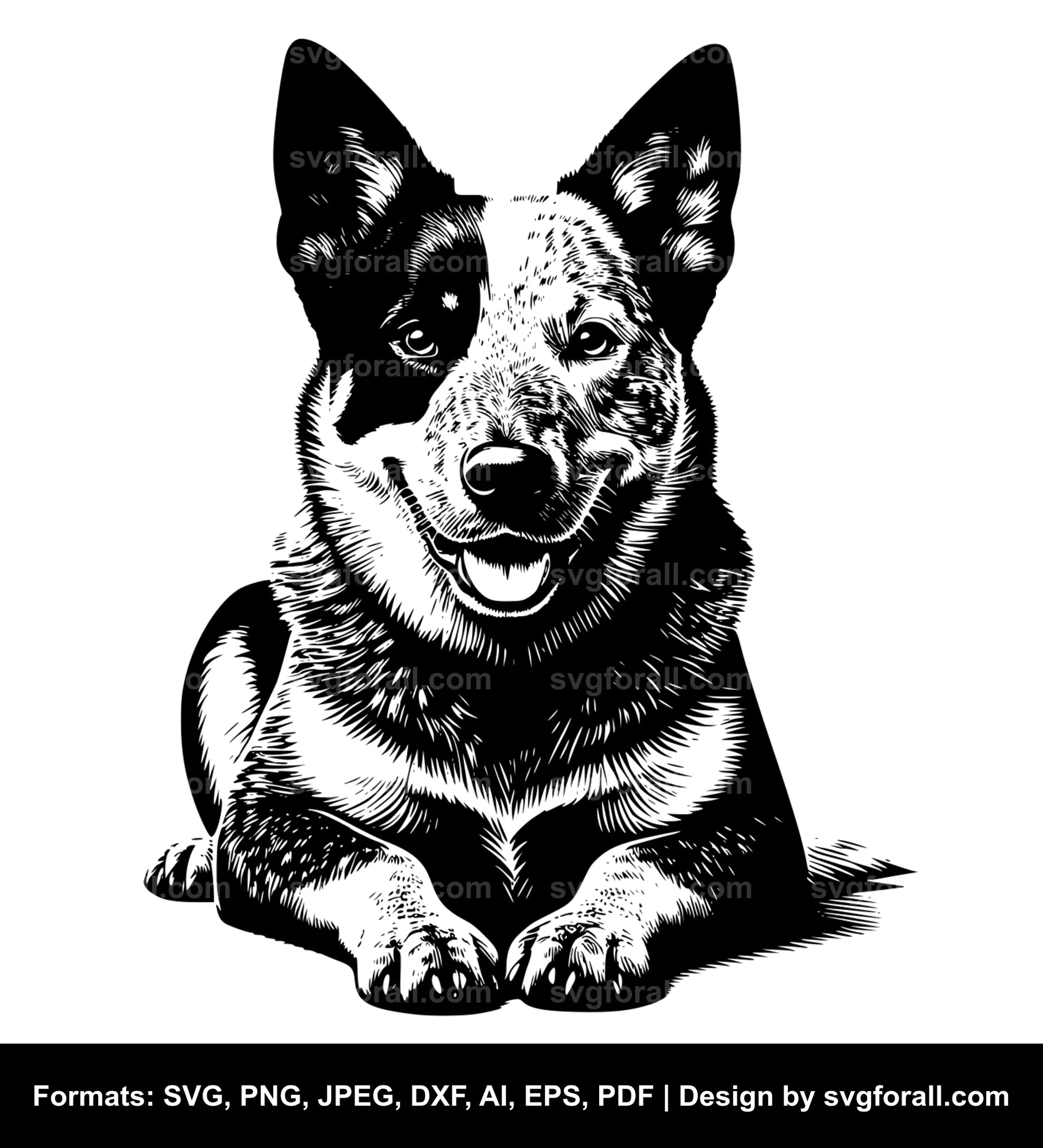 Australian Cattle Dog Black SVG