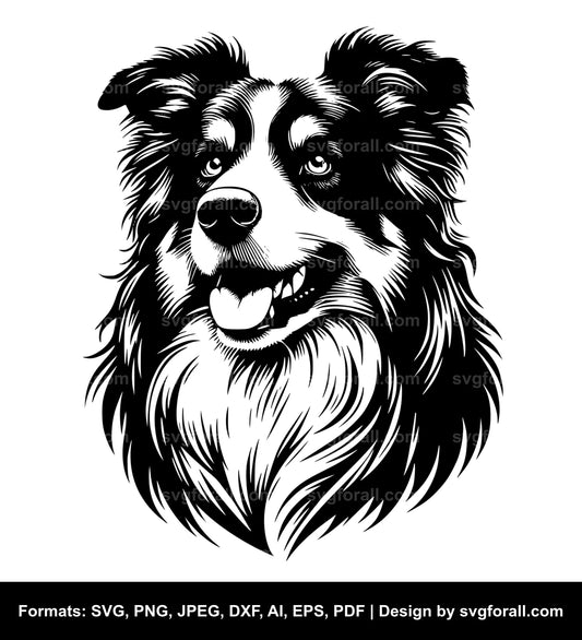 Australian Shepherd Dog SVG Design