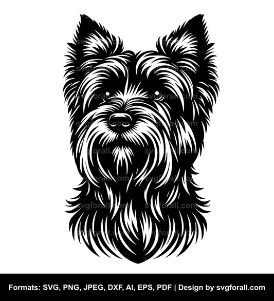 Australian Terrier Dog Black SVG