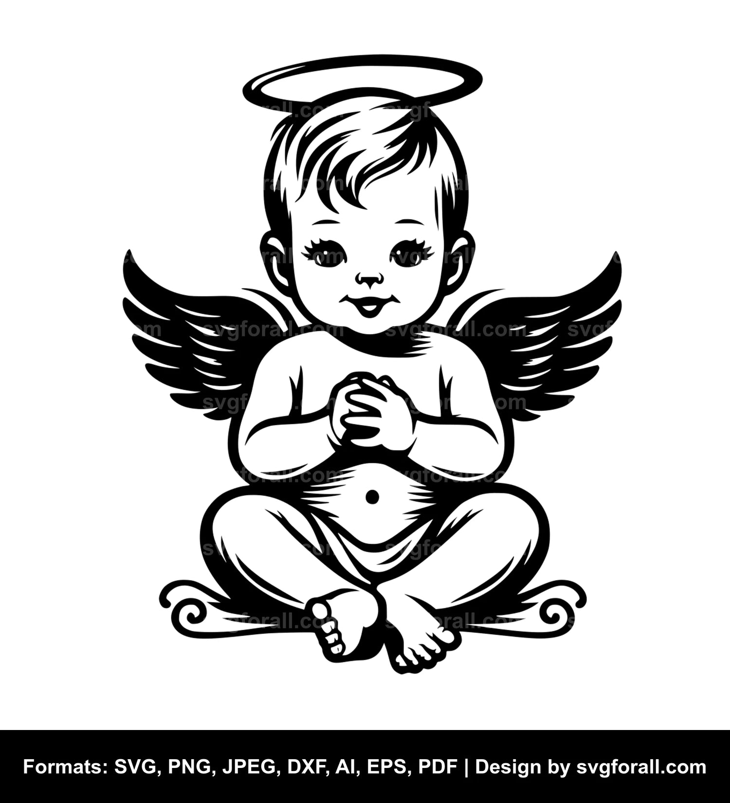 Baby Angel SVG Design