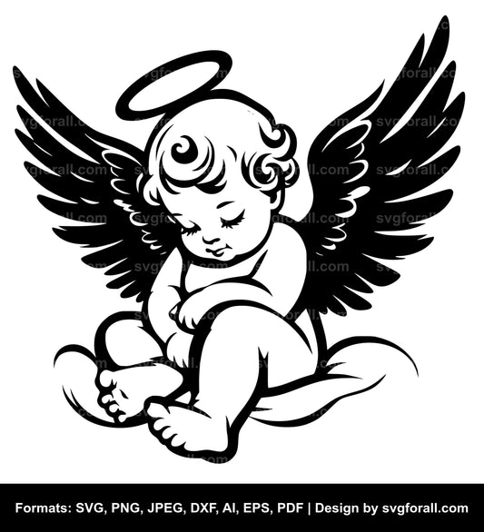 Baby Angel SVG PNG