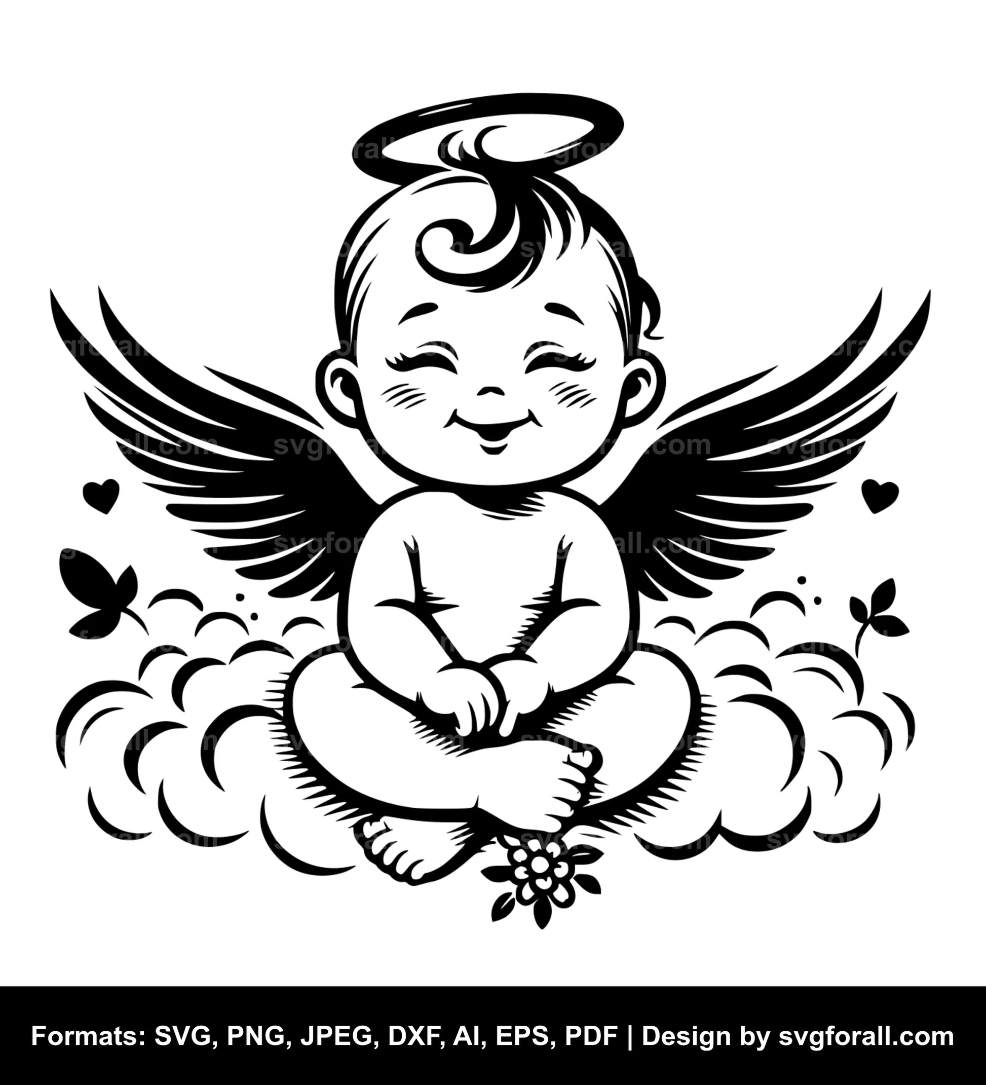 Baby Angel Vector SVG