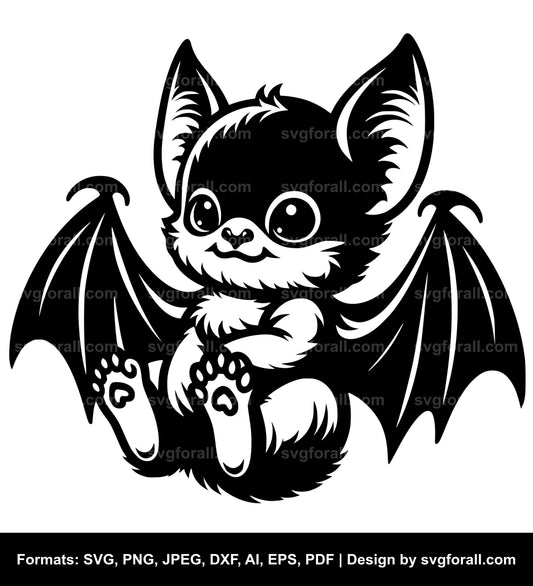 Baby Bat SVG PNG