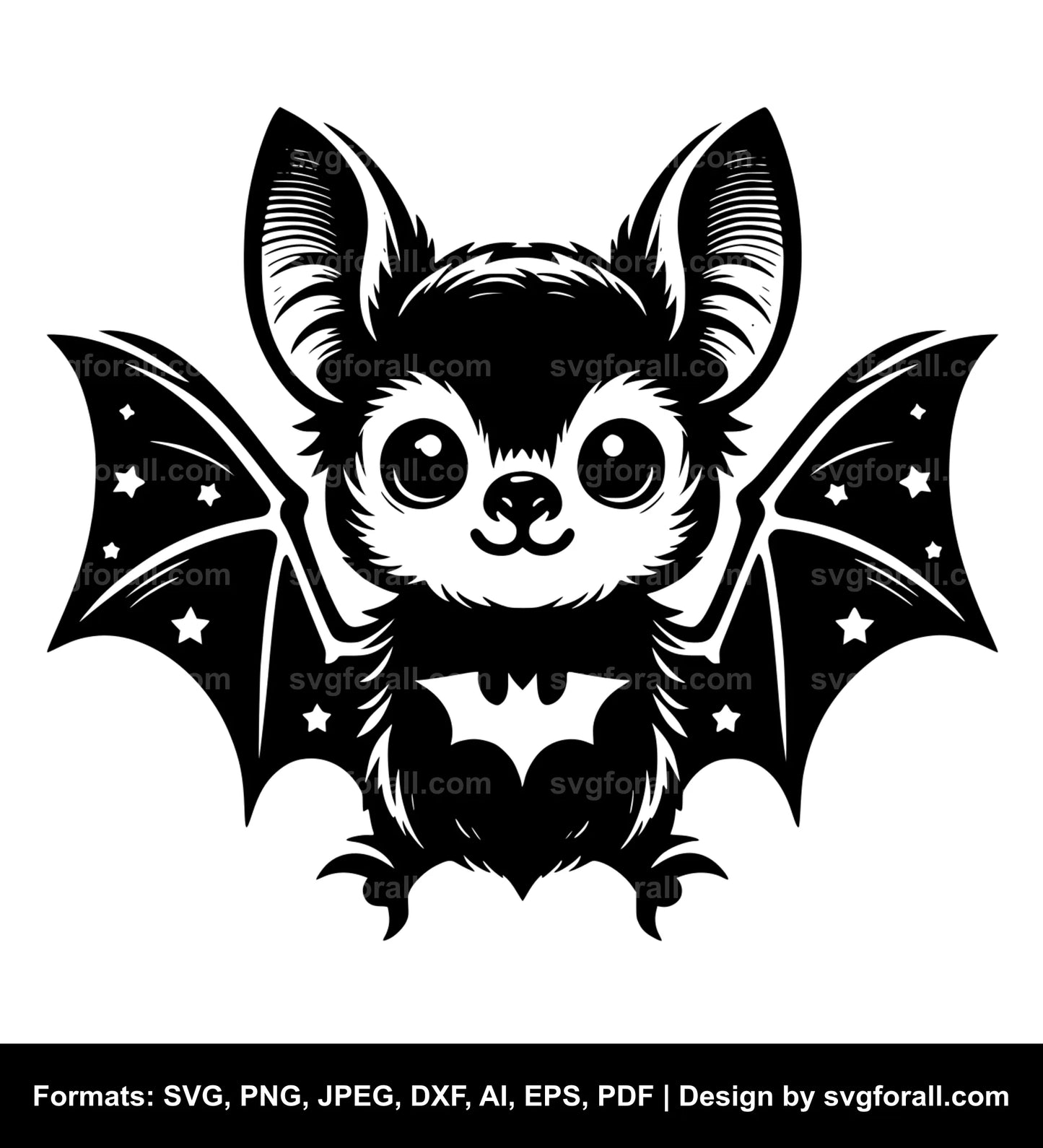 Baby Bat SVG Vector