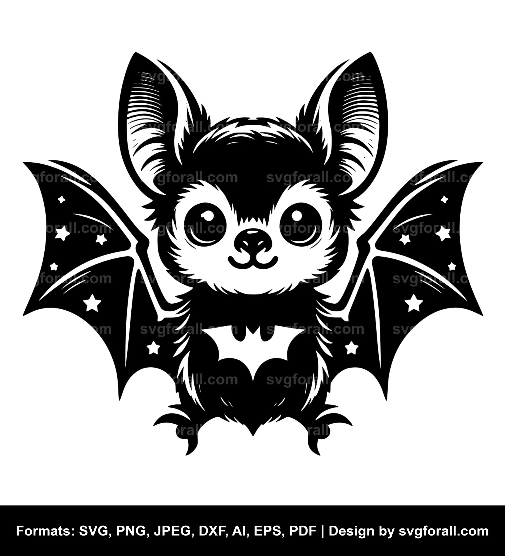 Baby Bat SVG Vector