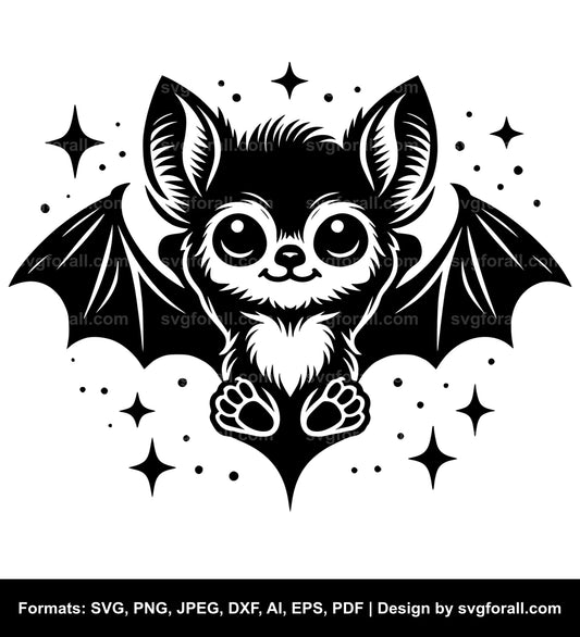 Baby Bat Vector SVG