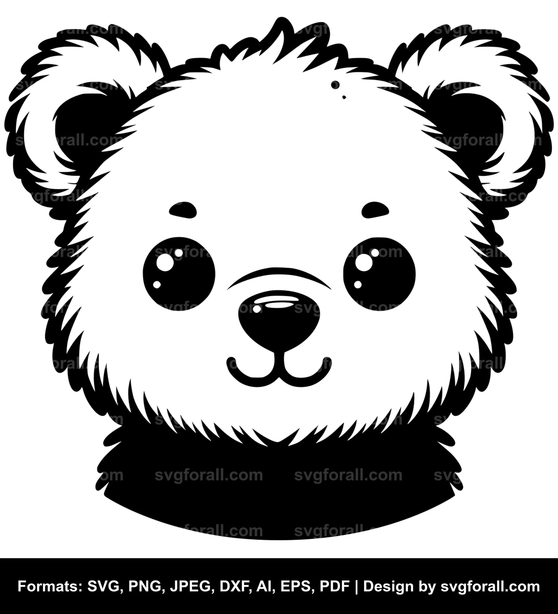 Baby Bear Face Cricut SVG