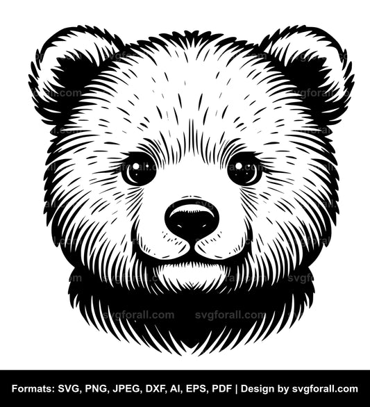 Baby Bear Face SVG