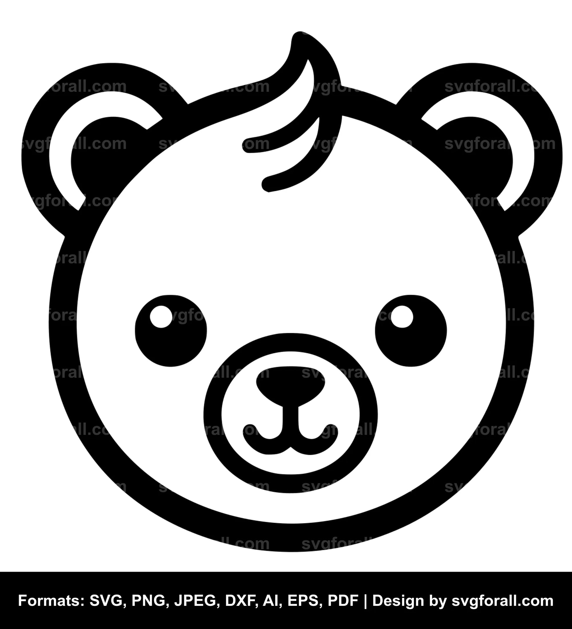 Baby Bear Face SVG File