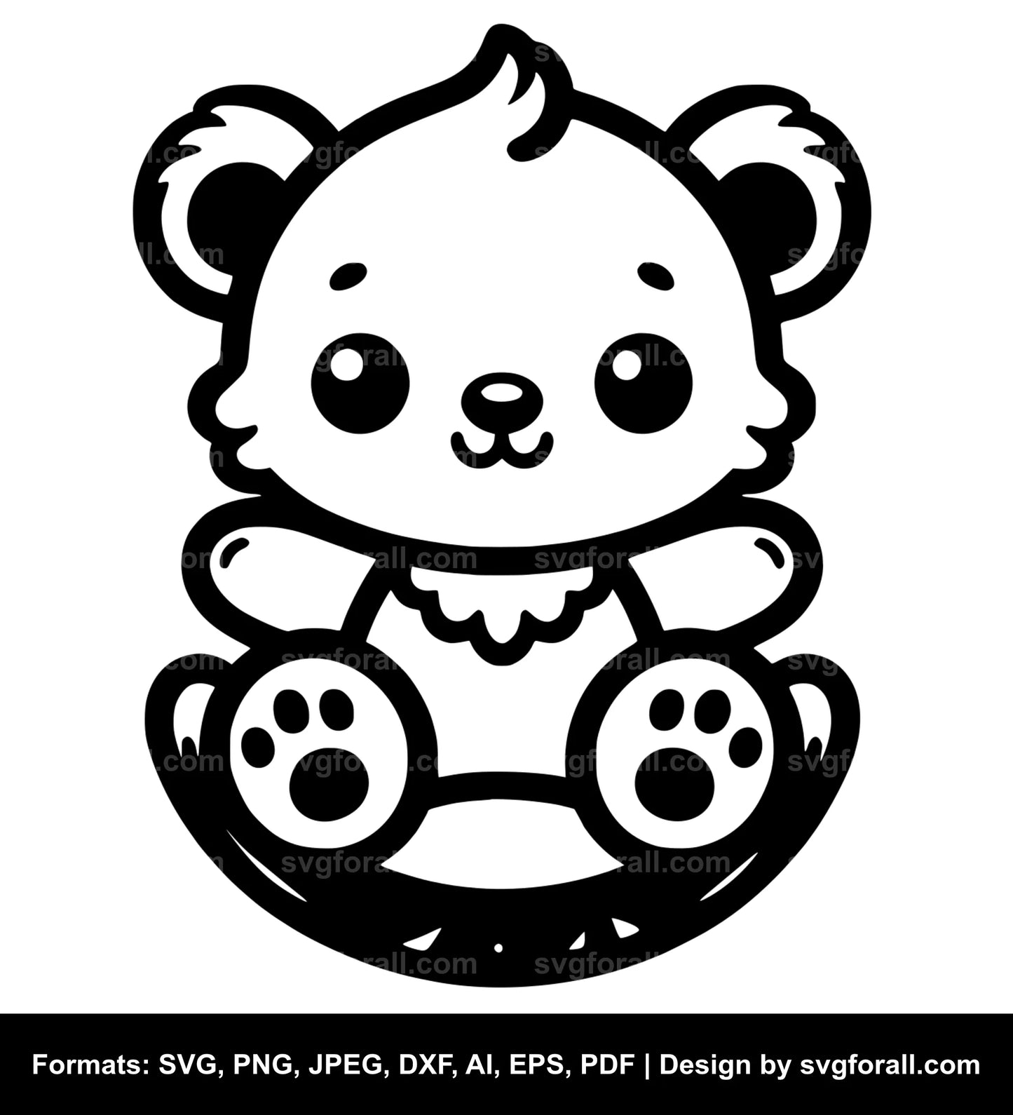 Baby Bear SVG Vector