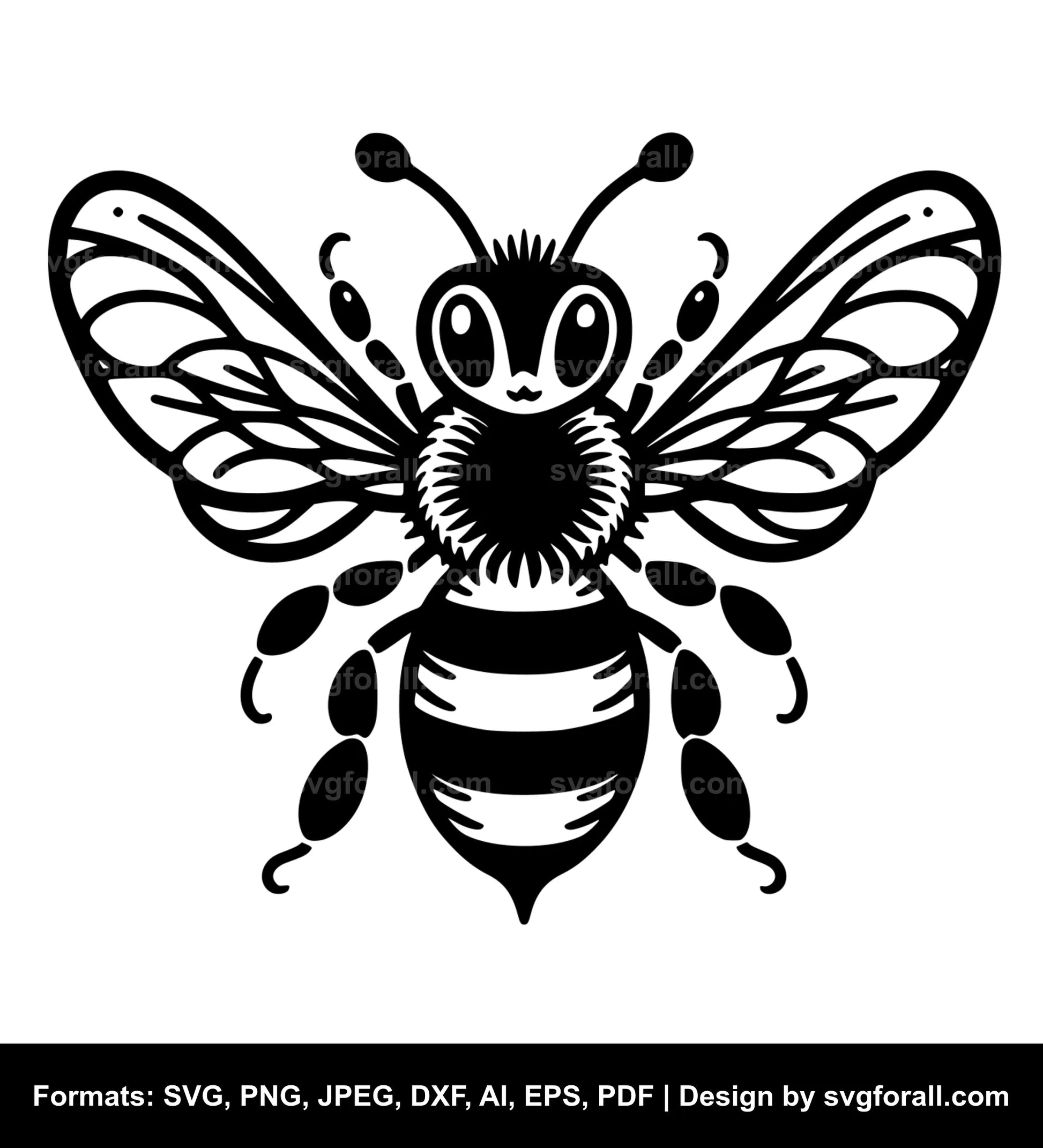 Baby Bee Black SVG