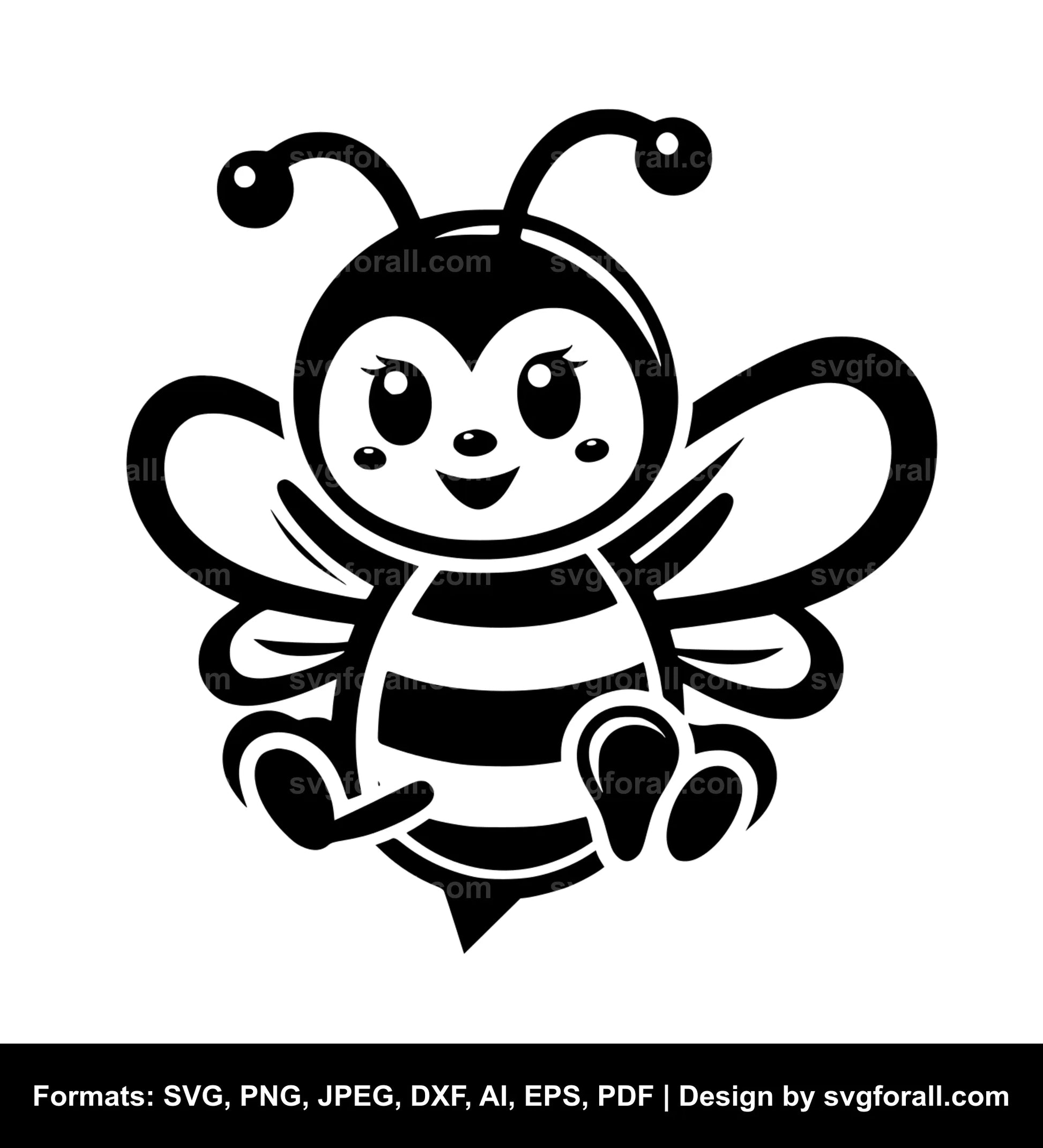 Baby Bee SVG Vector