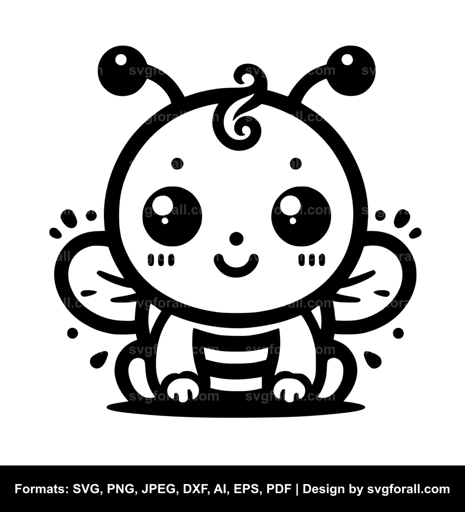 Baby Bee Vector SVG