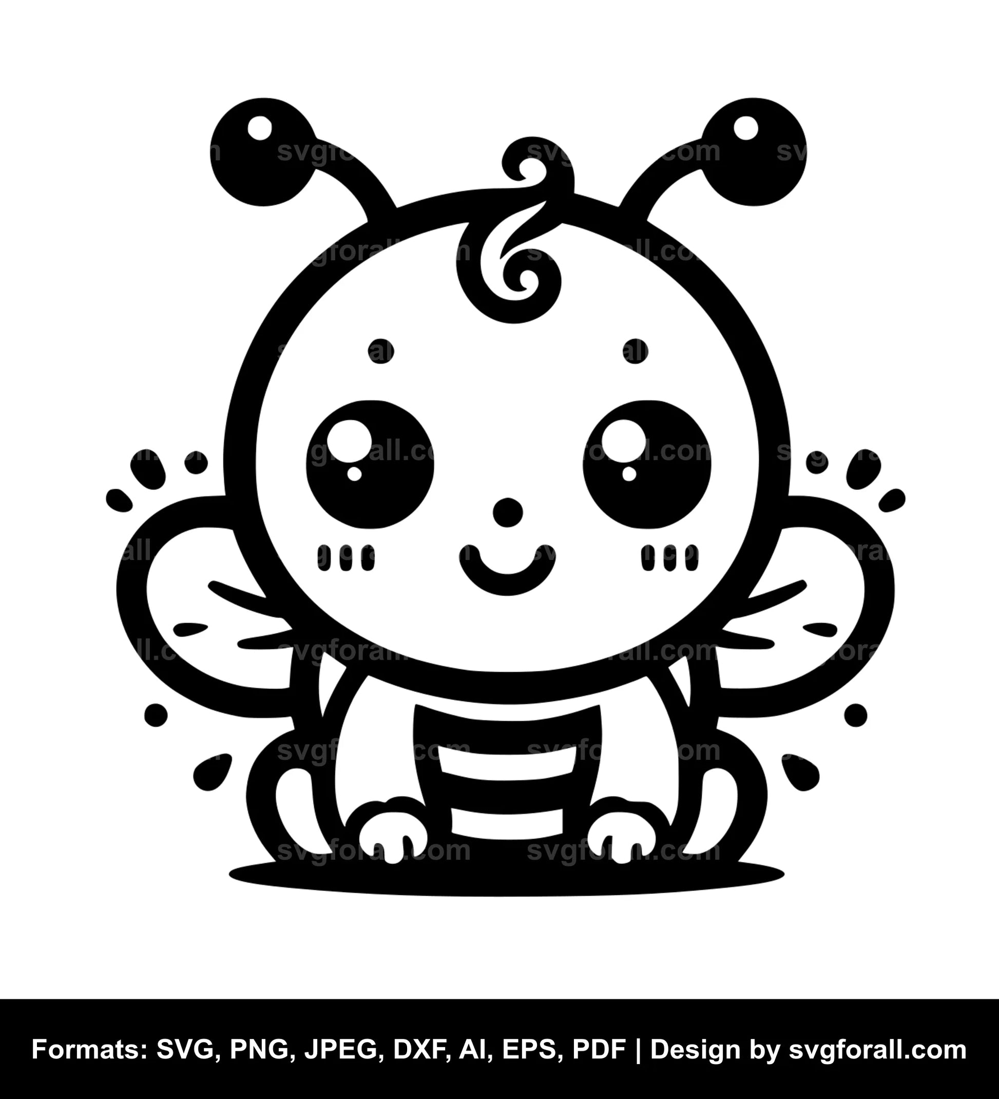 Baby Bee Vector SVG